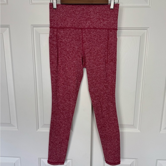 Red High-Waisted‎ Leggings - Picture 1 of 6